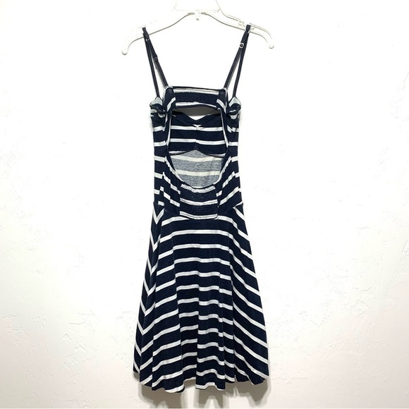 Aeropostale Open Back Stretch Blue & White Tank Top Skater Dress size XS - Picture 5 of 8